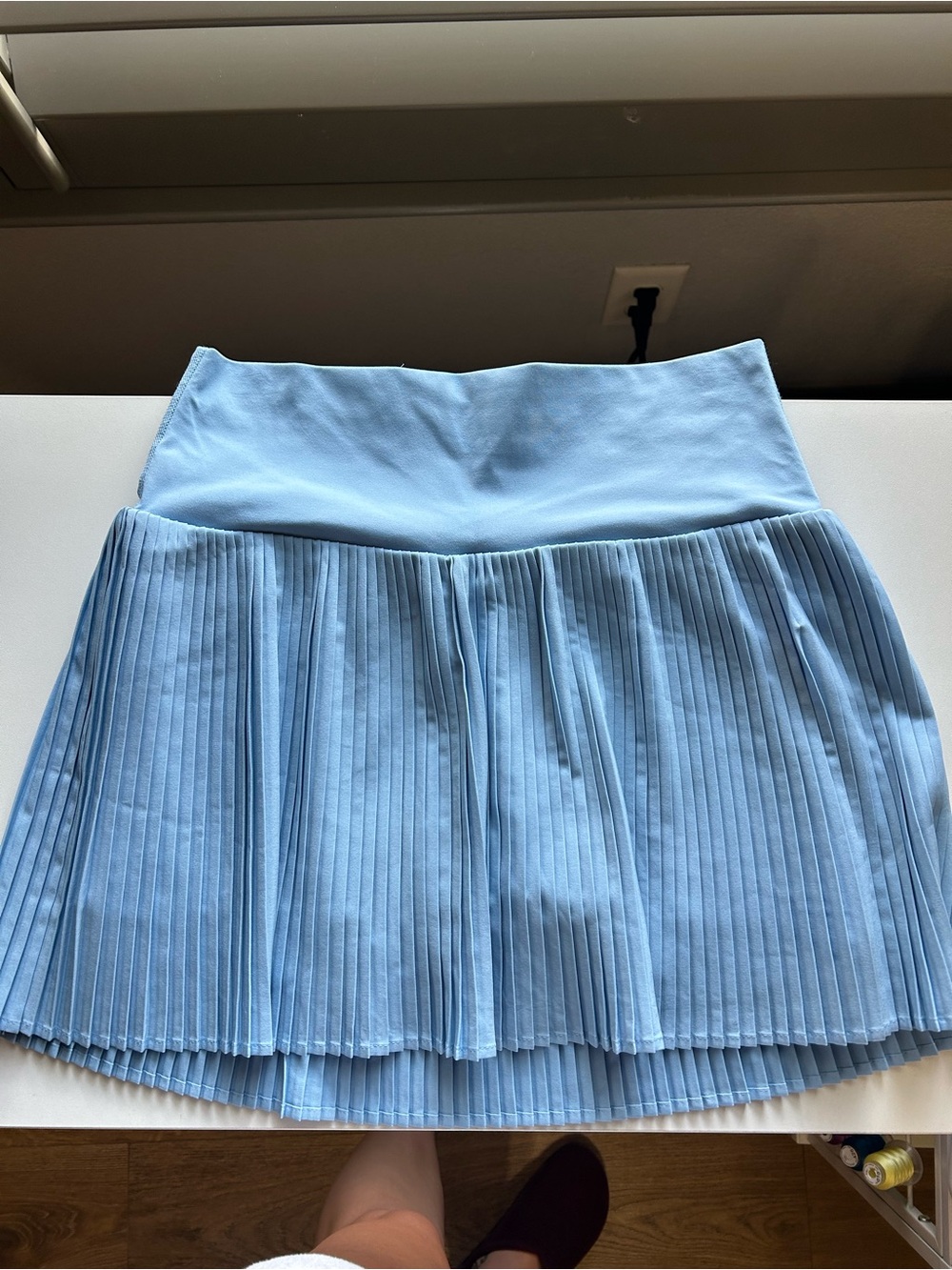 JoyLab Light Blue Pleated Mini Skirt